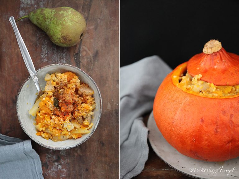 gefüllter kürbis mit birne & hirse gefüllter kürbis mit birne & hirse